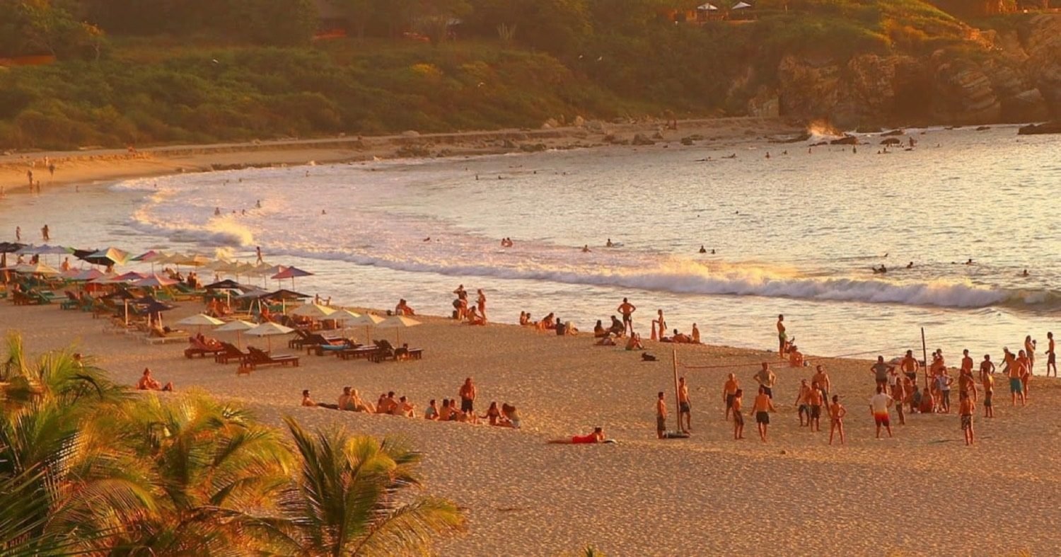 La Punta, Puerto Escondido — one of the two areas that work well to stay in.
